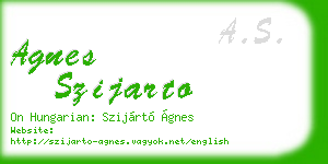 agnes szijarto business card